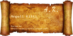 Angeli Kitti névjegykártya
