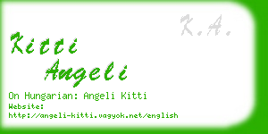 kitti angeli business card